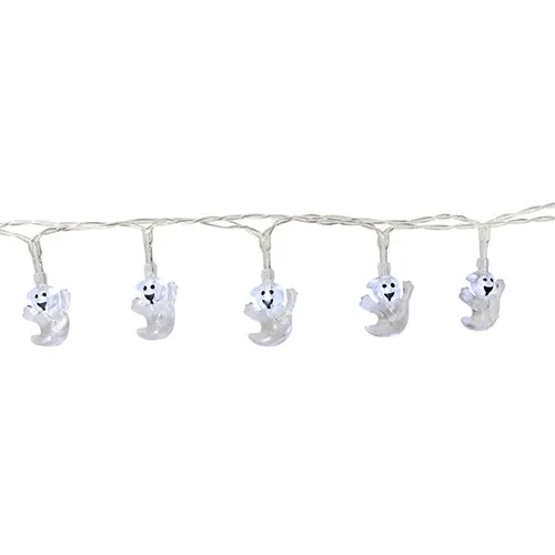 10PK LED Hallowen Ghost Light Battery Operated