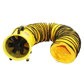 12 In. Axial Confined Space Ventilator with Polyvinyl Hose