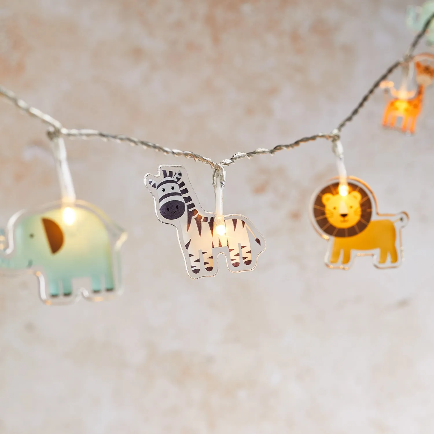 12 Safari Children's Fairy Lights