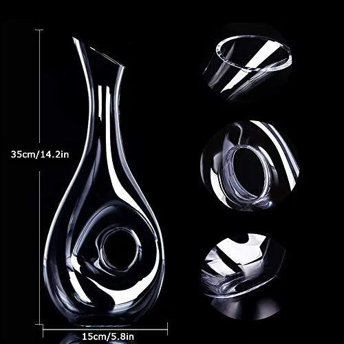 1200mL Lead-Free Premium Crystal Glass Wine Decanter