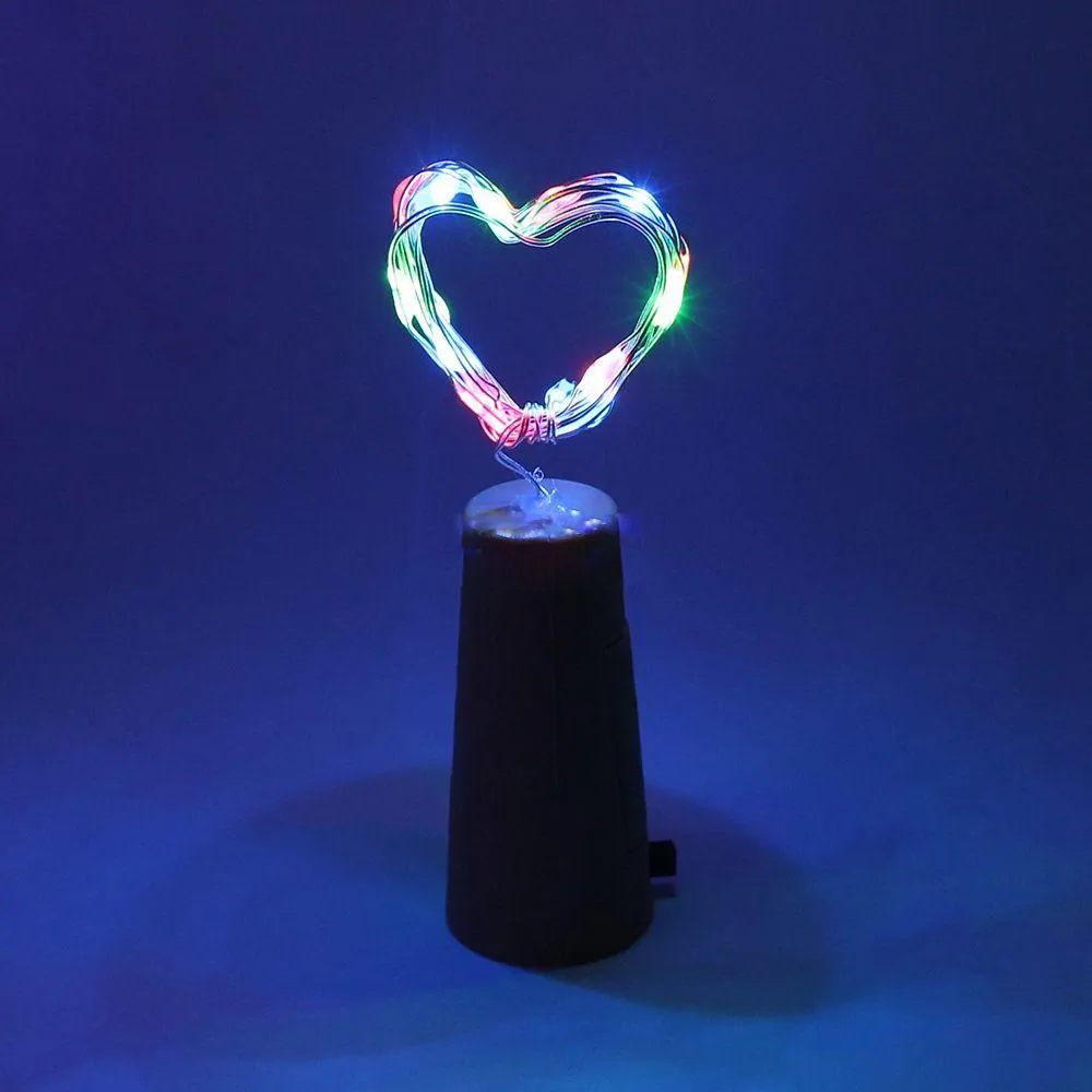 1/5/10pcs Wine Bottle Lights Cork Shape 10 Led Battery Operated Fairy Copper Wire Lights