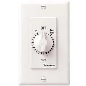 20 Amp 2-Hour In-Wall Spring Wound Timer Switch White