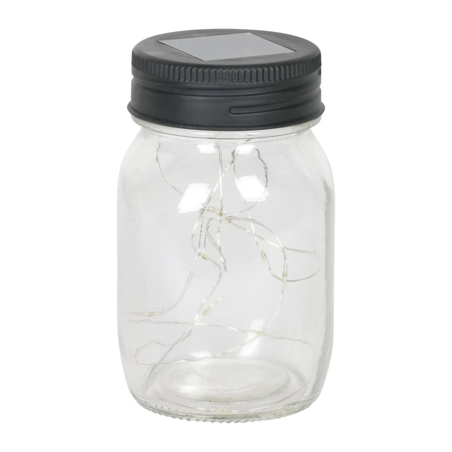 3 Piece Solar Glass Firefly Light Jar Set, 5.5 Inch