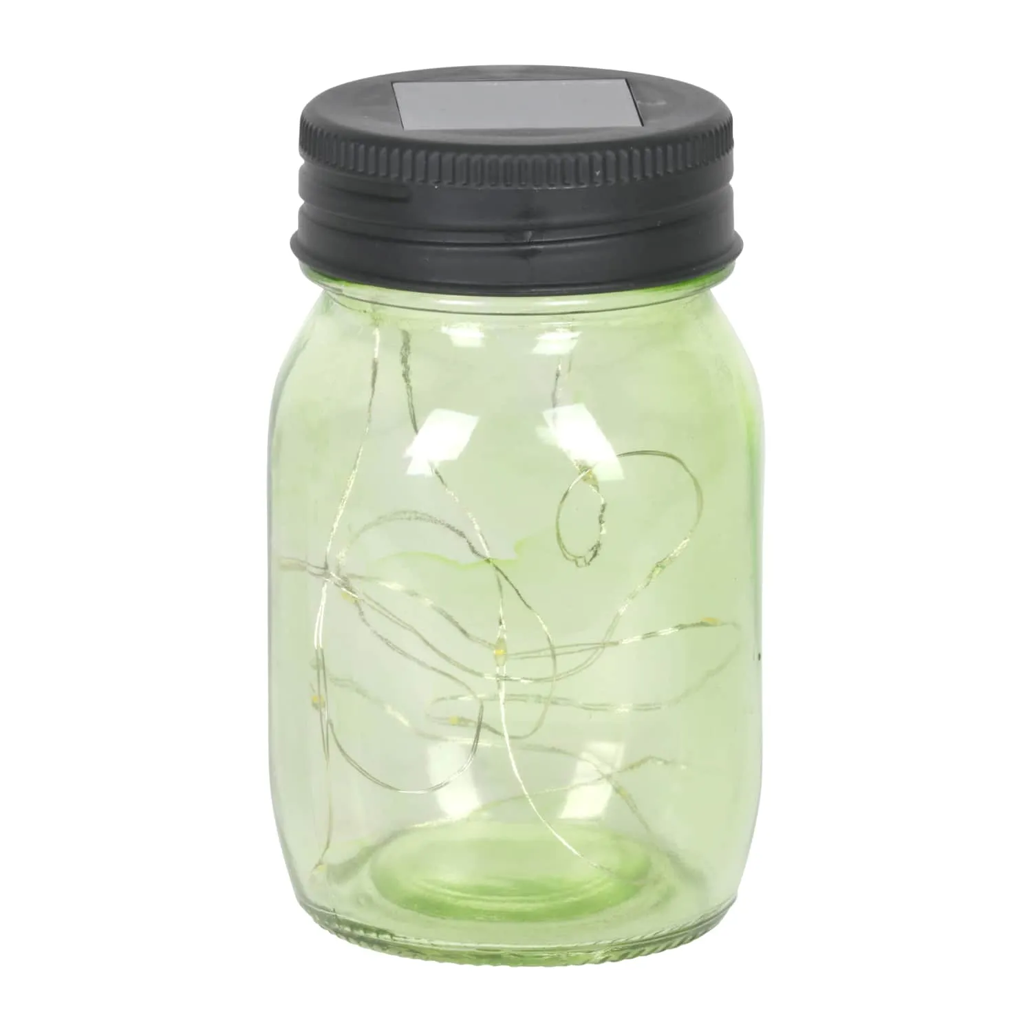 3 Piece Solar Glass Firefly Light Jar Set, 5.5 Inch