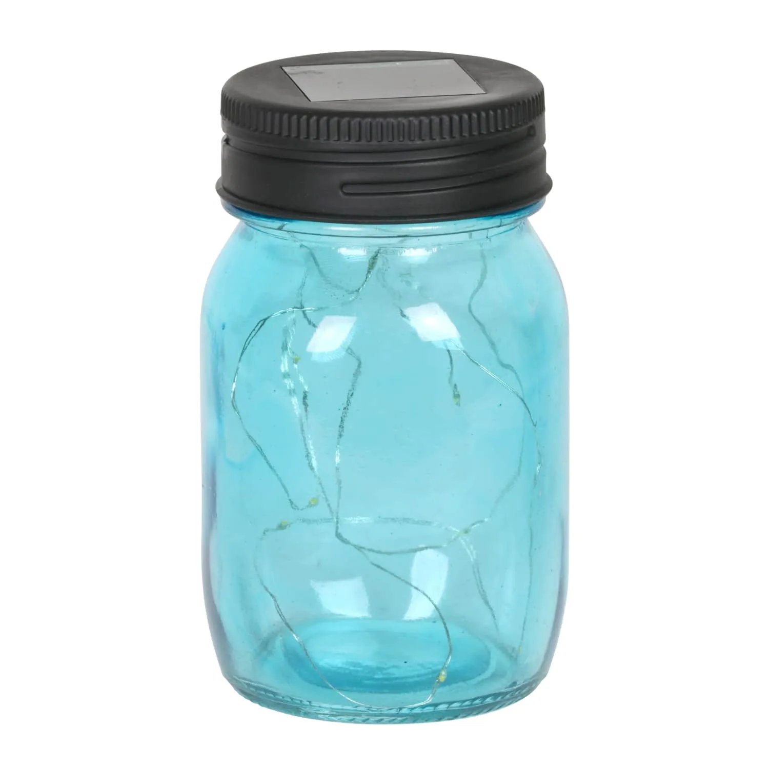 3 Piece Solar Glass Firefly Light Jar Set, 5.5 Inch