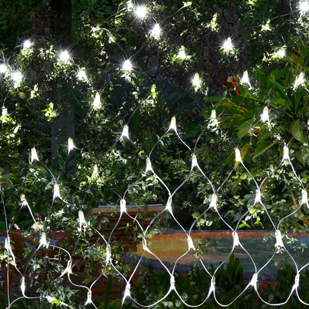 320LED Fairy Lights Net Mesh Curtain Wedding Party XMAS Tree Decor Cool White