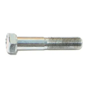 3/8"-24 x 2" Zinc Plated Grade 5 Steel Fine Thread Hex Cap Screws (6 pcs.)