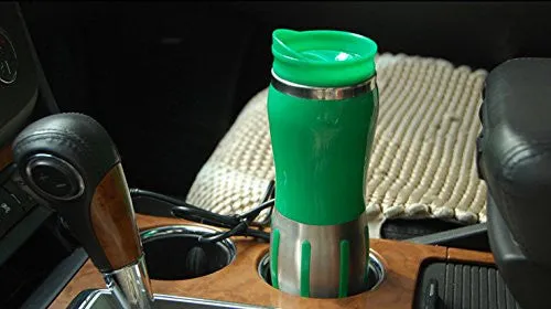 400ml Vacuum Insulated Stainless Steel Travel Mug Car Cup with charger car Boiling Mug Electric Kettle Boiling Vehicle Thermos DC12V Heating Cup Applicable to the Boiling Water Coffee Milk and Tea