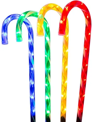 4pc Light Up Candy Canes