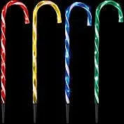 4pc Light Up Candy Canes