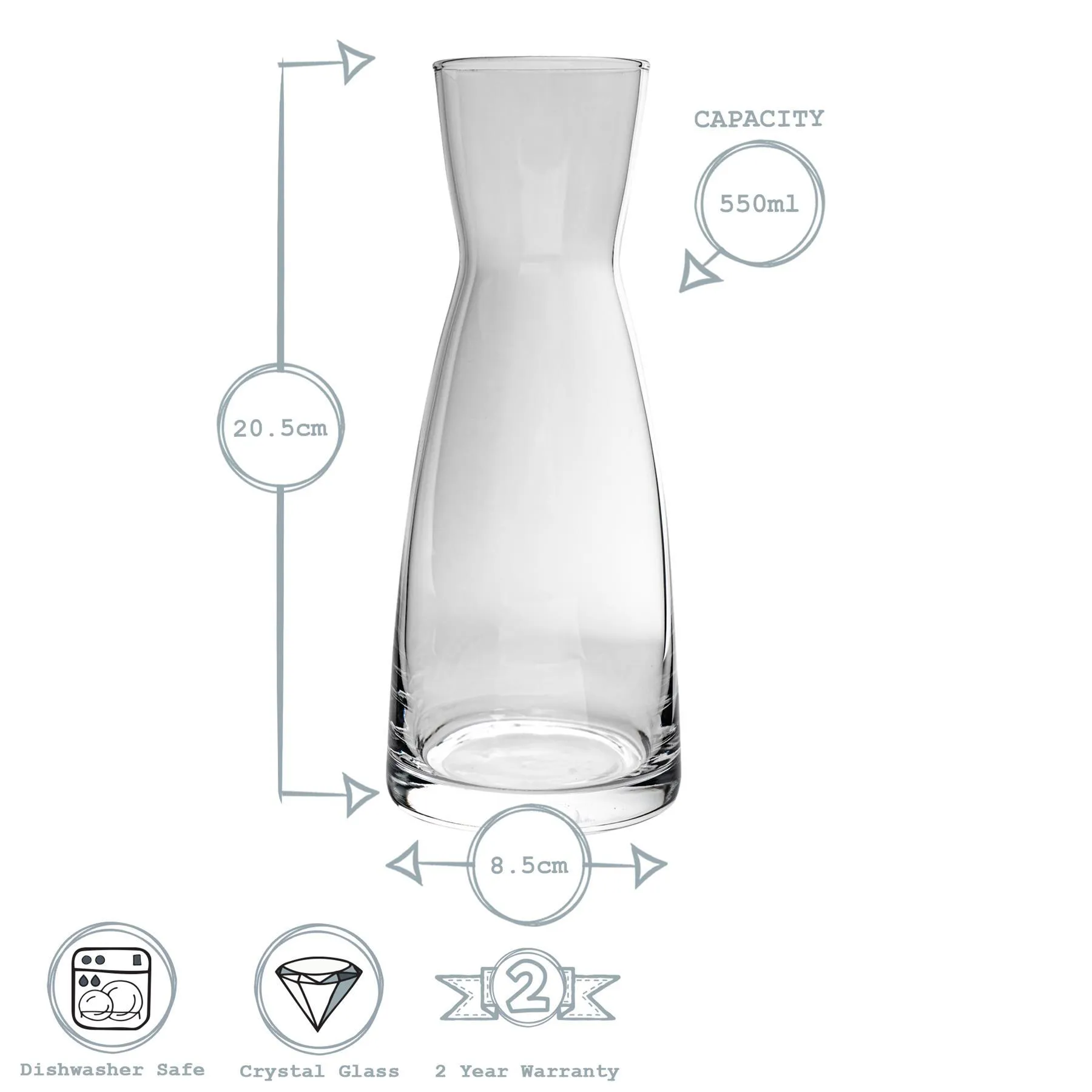 550ml Ypsilon Glass Carafe