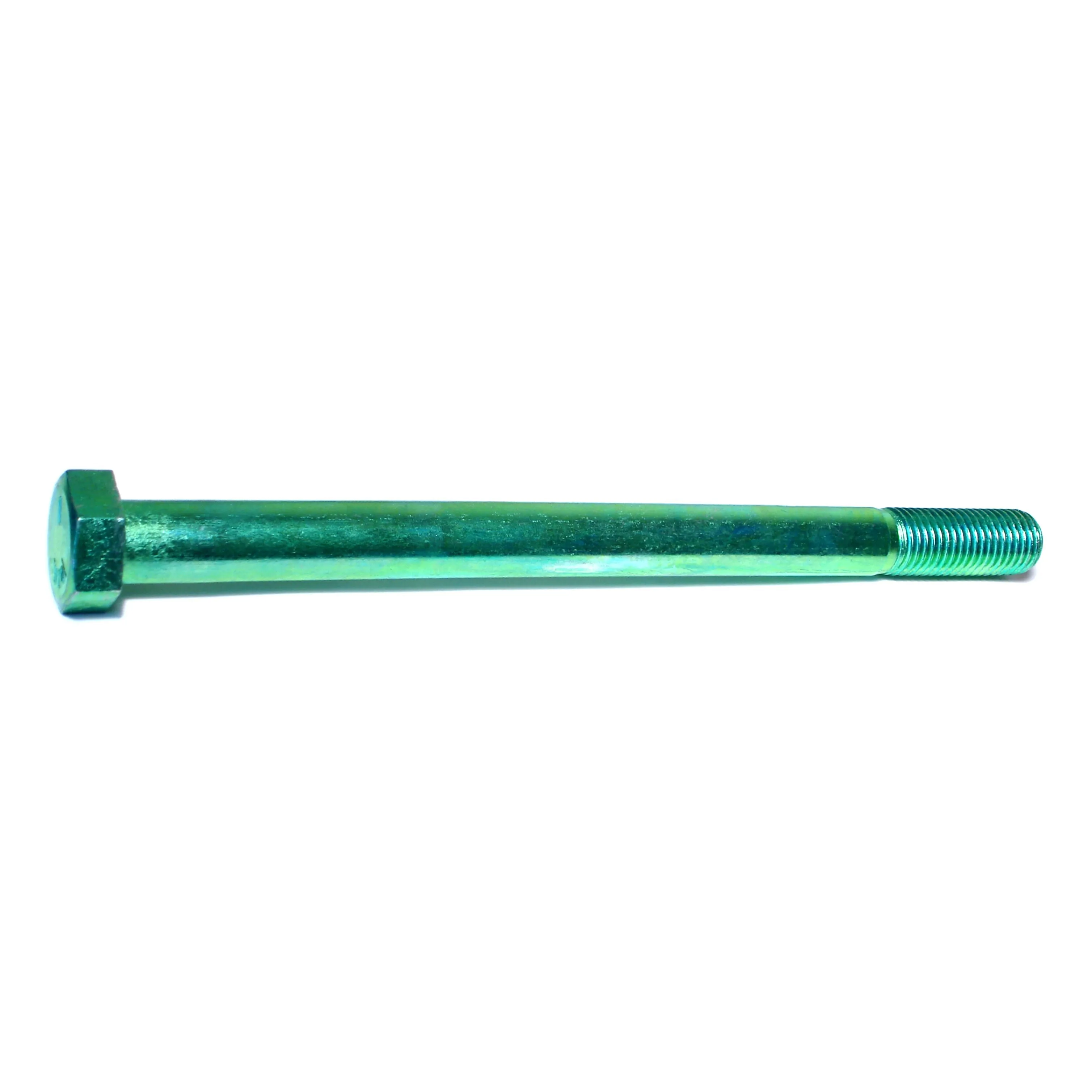 7/8"-9 x 12" Green Rinsed Zinc Grade 5 Hex Cap Screws (5 pcs.)