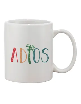 Adios Printed 11 oz Coffee Mug - A Refined Drinkware Essential