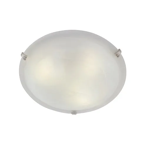 Alabaster C/Light 300mm Satin Chrome