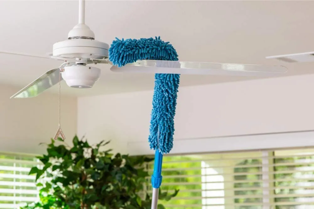 AlClean Flexible Micro Fiber Duster With Telescopic Stainless Steel Handle for Fan Cleaning Specially