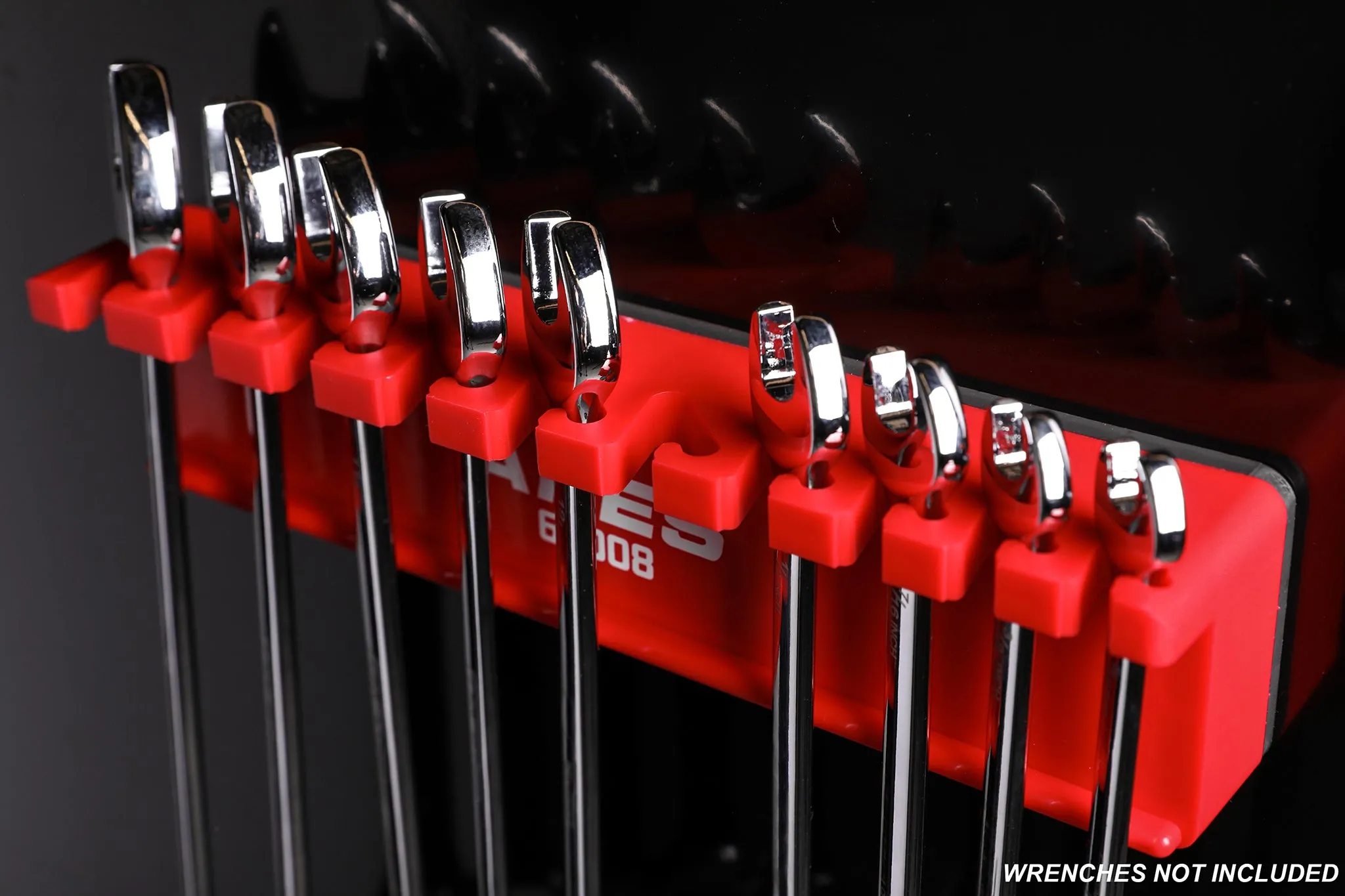 ARES 62008 - 10-Piece Red Magnetic Wrench Organizer