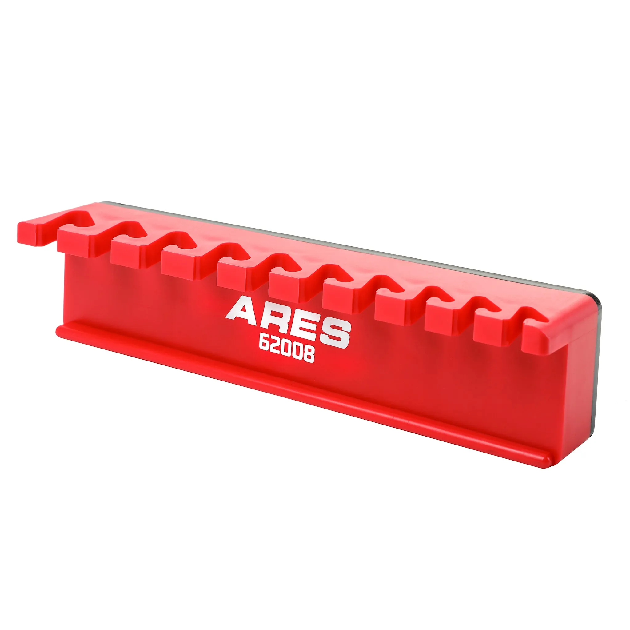 ARES 62008 - 10-Piece Red Magnetic Wrench Organizer