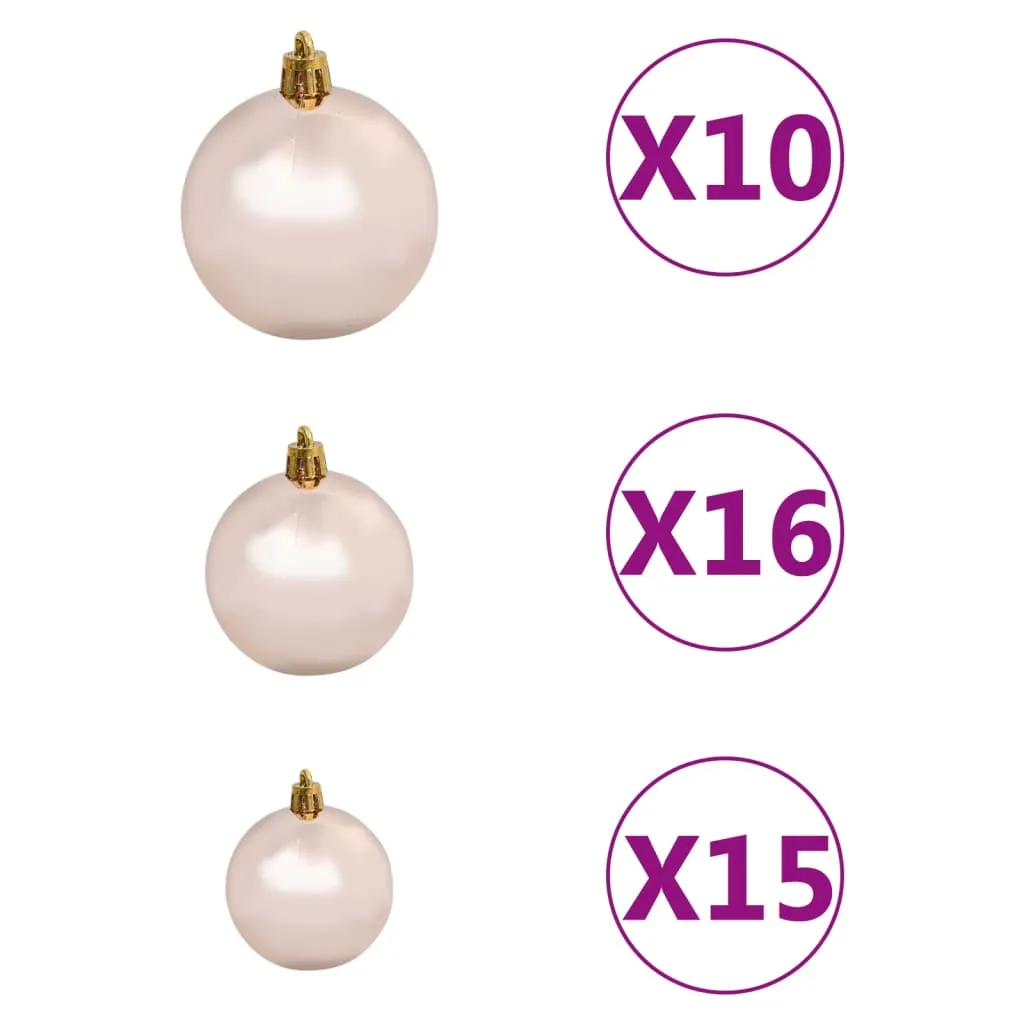 Artificial Christmas Tree with LEDs&Ball Set White 240 cm