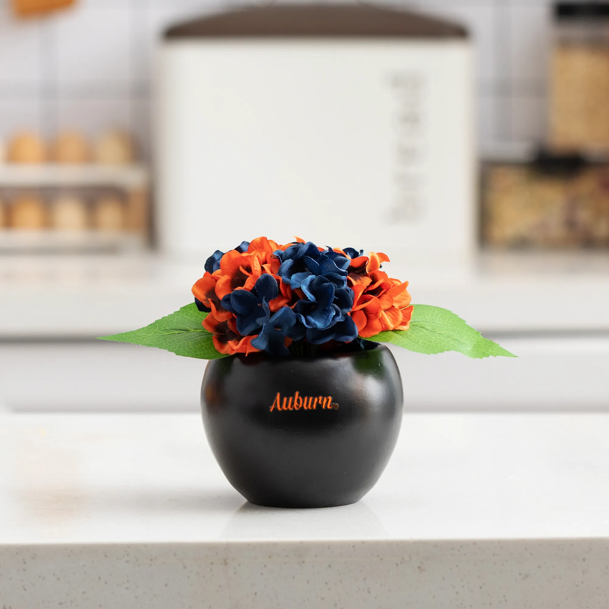 Auburn War Eagle Faux Orchid & Hydrangea