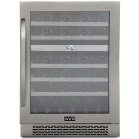 AVG VPC46DS Vinopazzo Series 24" Seamless Stainless Steel Wine Cabinet - 46 Bottles