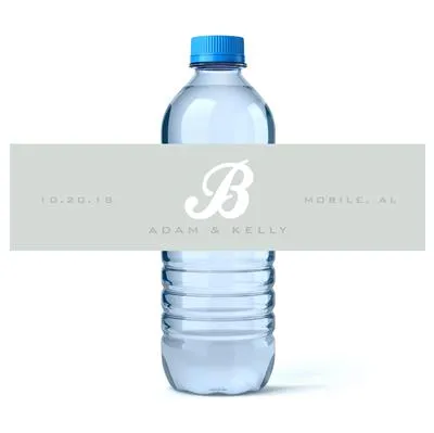 Basic Monogram Water Bottle Labels