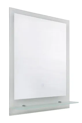 Bathroom Square Mirror W/Light White