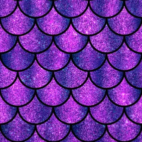 Blender Fabric, Purple 13, Dark Purple Scallops, Cotton or Fleece, 3953