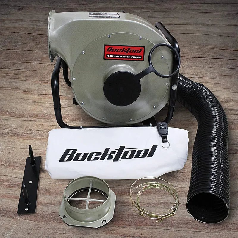 BUCKTOOL 1HP 6.5AMP Wall-Mount Dust Collector