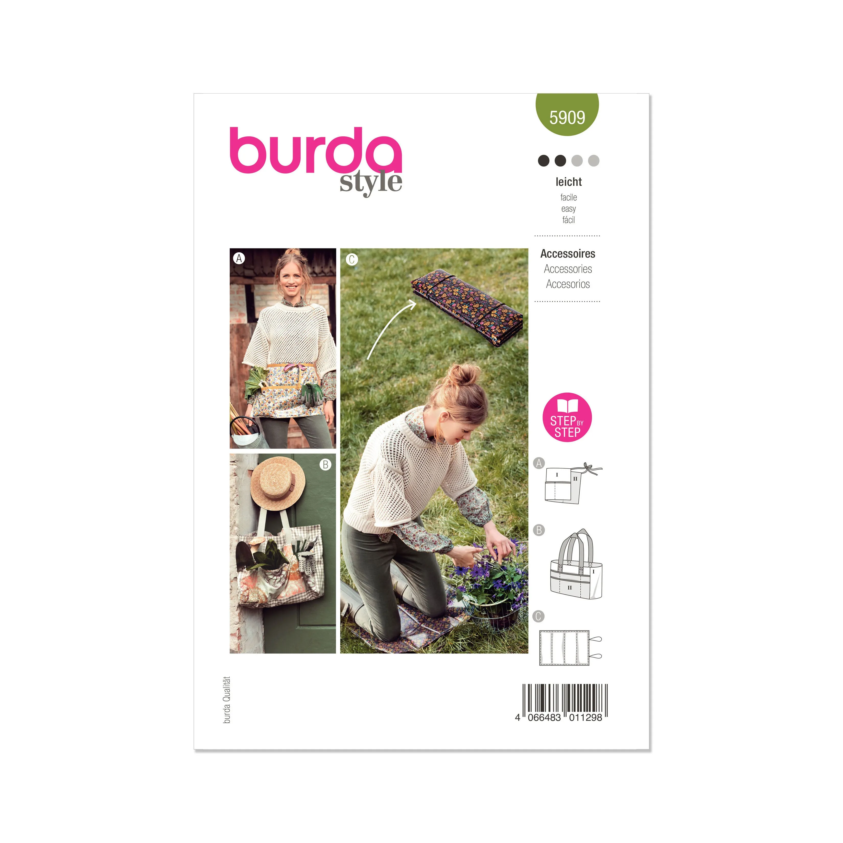 Burda Style Sewing Pattern 5909 Accessories