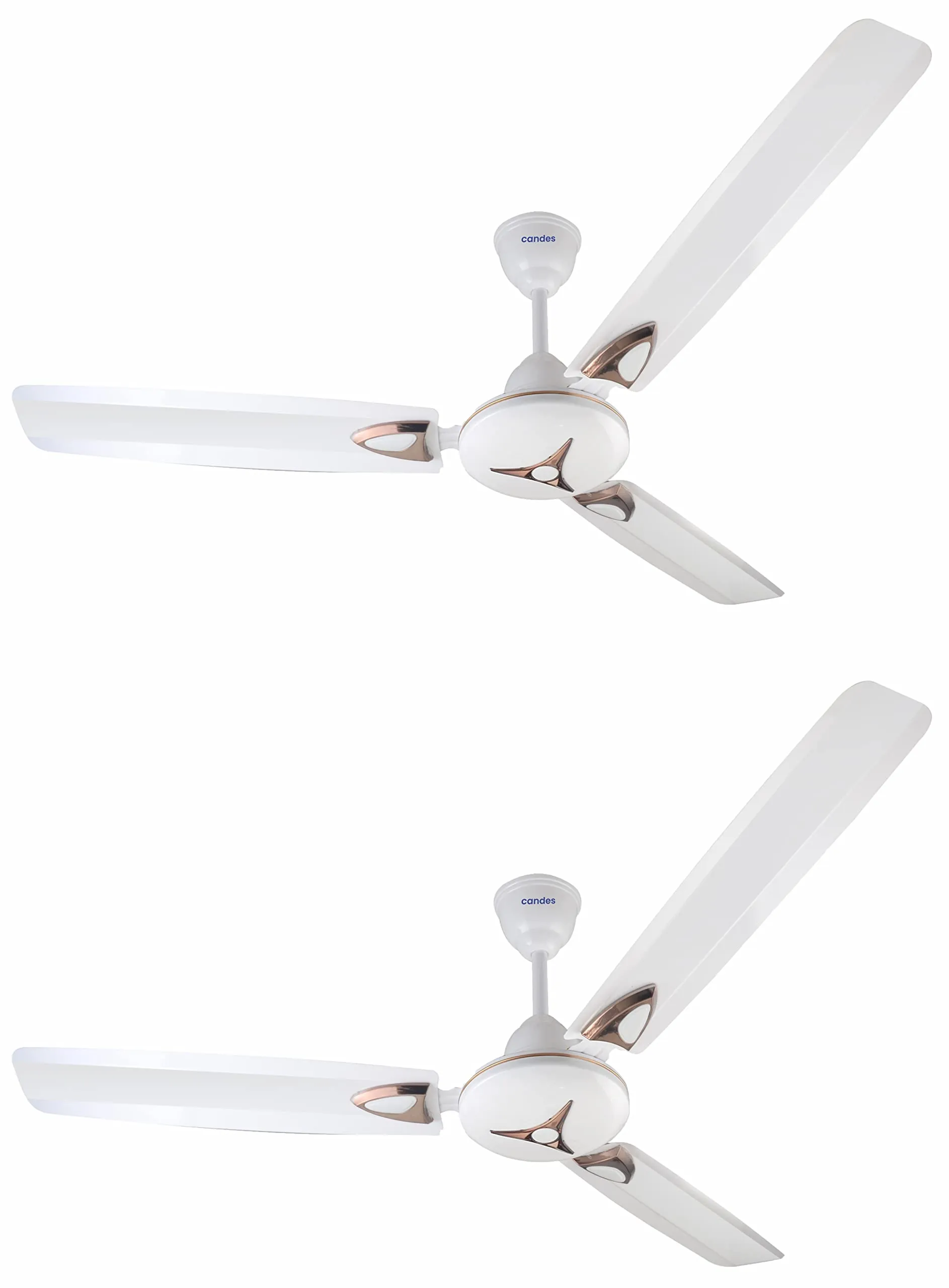 Candes Star Ceiling Fans for Home 1200mm / 48 inch | BEE 3 Star Rated, High Air Delivery, Noiseless & Energy Efficient | 1 1 Years Warranty | White, Pack of 2