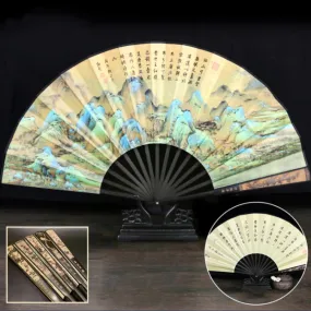 Carved Frame Handmade Traditional Chinese Folidng Fan Decorative Fan