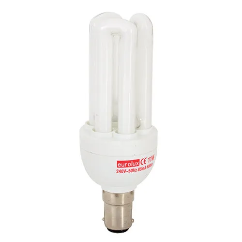 CFL 3U B15 11w Warm White