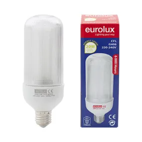 CFL Covered Bullet 3U E27 20w Cool White