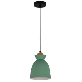 Charlotte Pendant 190Mm Green/Wood