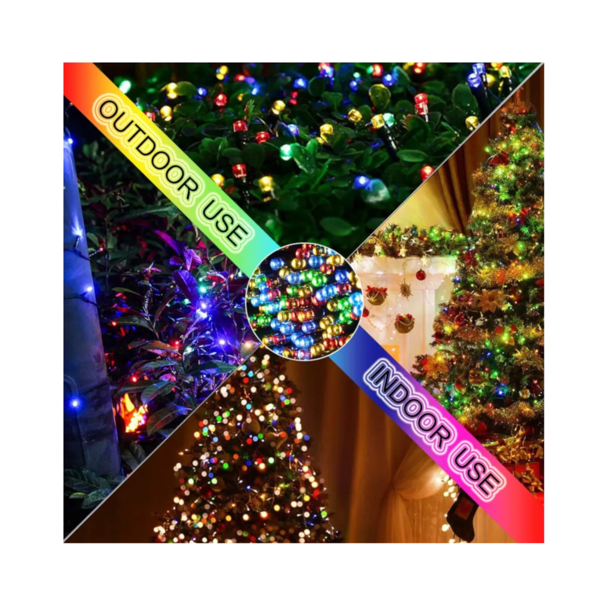 Christmas Tree Lights Color (82Ft, 220 LED)