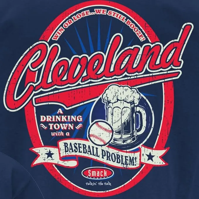 Cleveland a Drinking Town with a Baseball Problem Shirt | Cleveland Baseball Fans