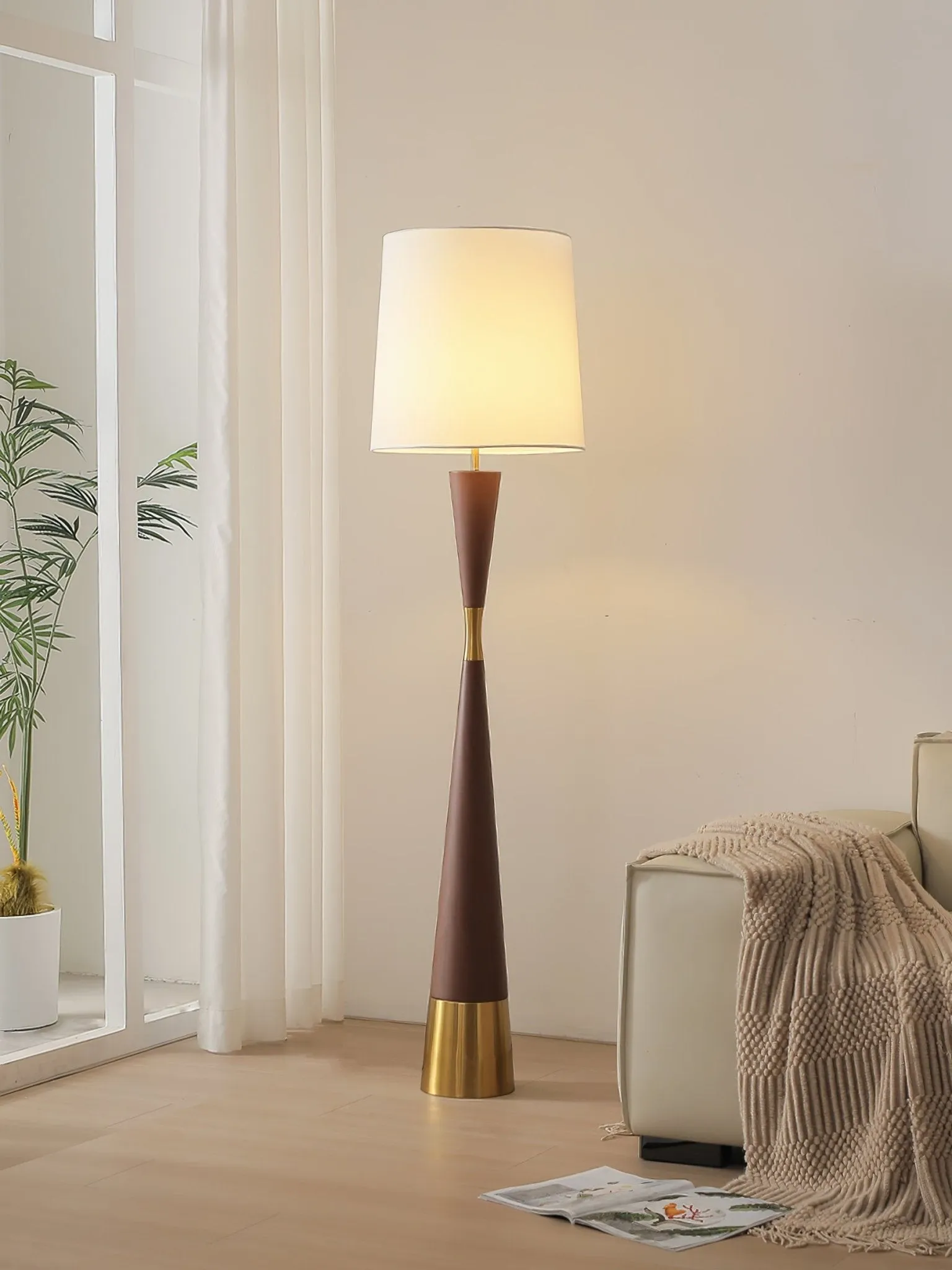 Cone Waist Floor Lamp