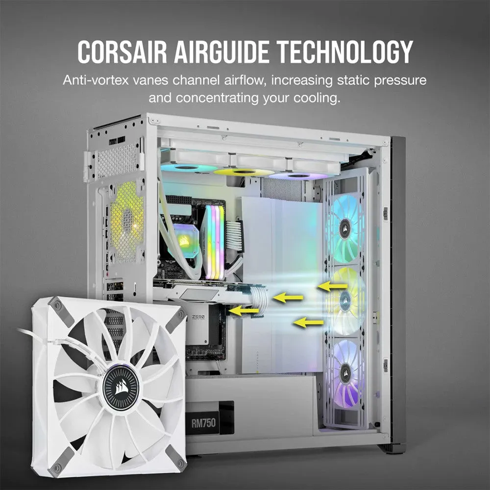 Corsair ML140 RGB ELITE 140mm PWM Magnetic Levitation Fan White