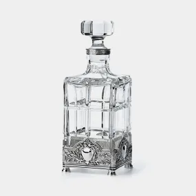 Crystal Carafe Wien, Silver-Plated Decoration