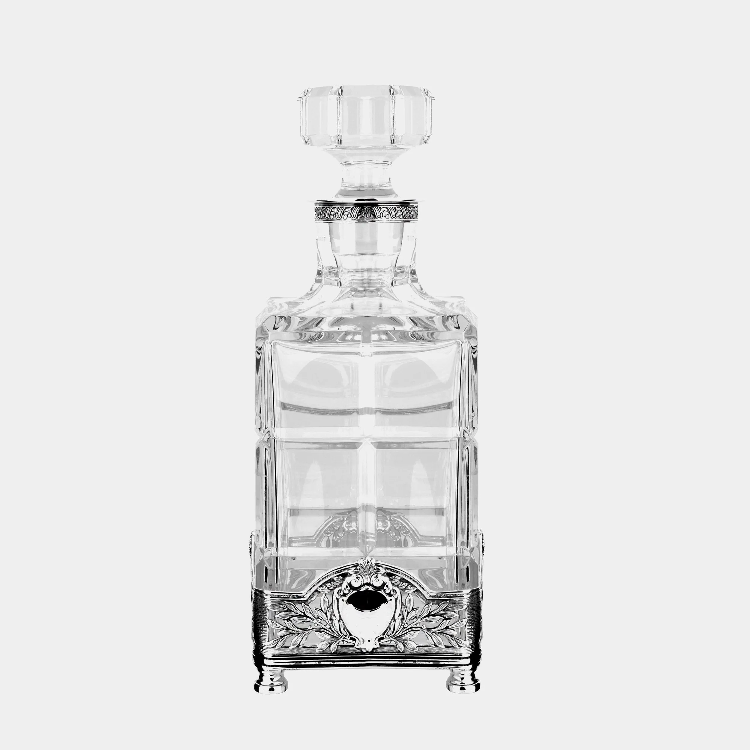 Crystal Carafe Wien, Silver-Plated Decoration