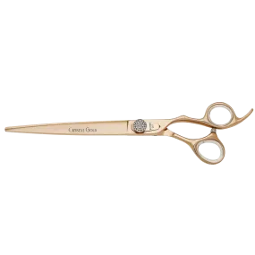 Crystal Gold Cobalt 8.5" Straight Shear by Geib