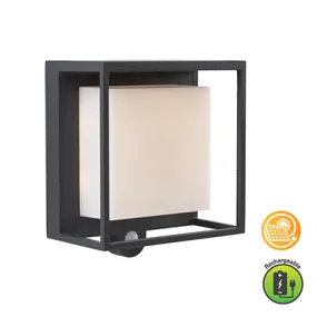 Curtis Solar Wall Light & Sensor Grey LED 3w 3000K