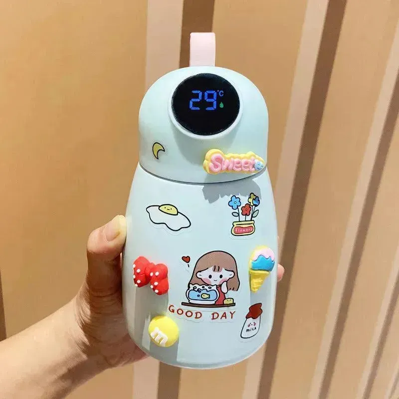 Cute Kawaii Temperature Display Bottle (500 ml)