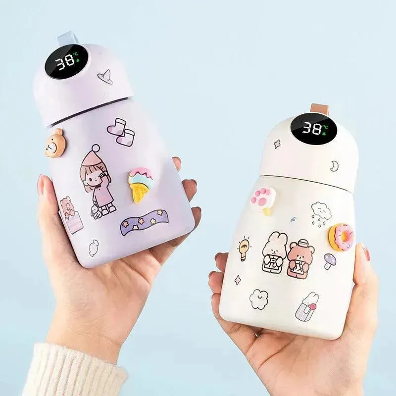 Cute Kawaii Temperature Display Bottle (500 ml)