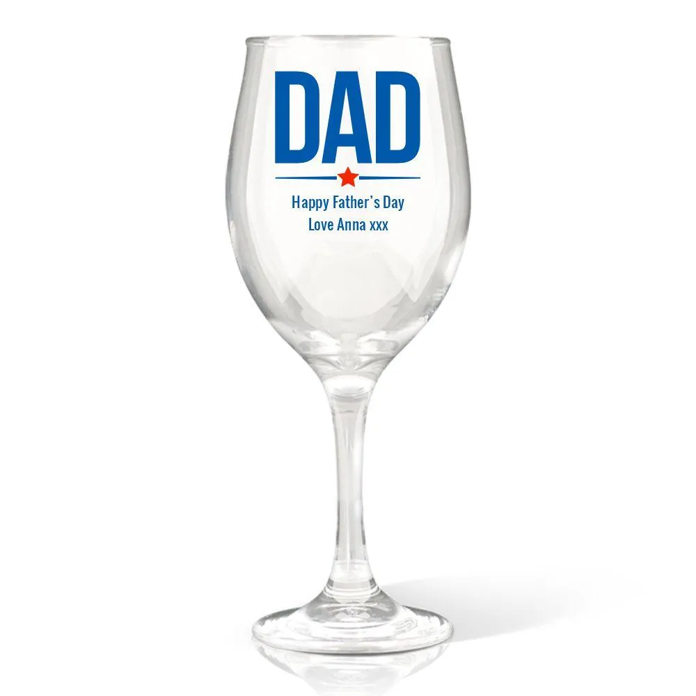 Dad Wine Glass