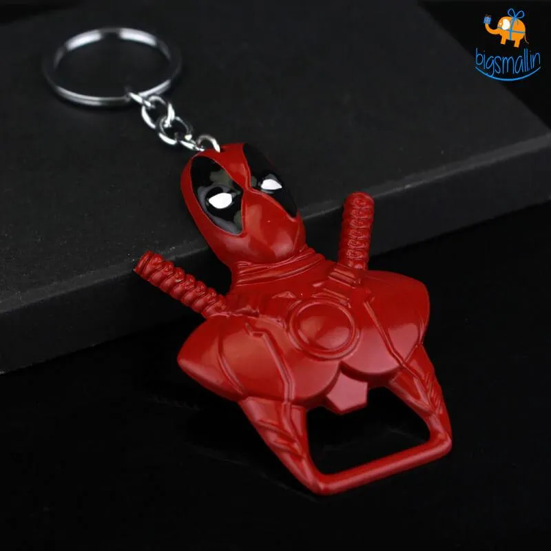 Deadpool Keychain with Bottle Opener