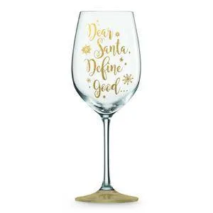 Dear Santa Wine Glass