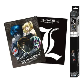 Death Note - L Symbol & Characters Boxed Poster Set (20.5"x15") - ABYstyle