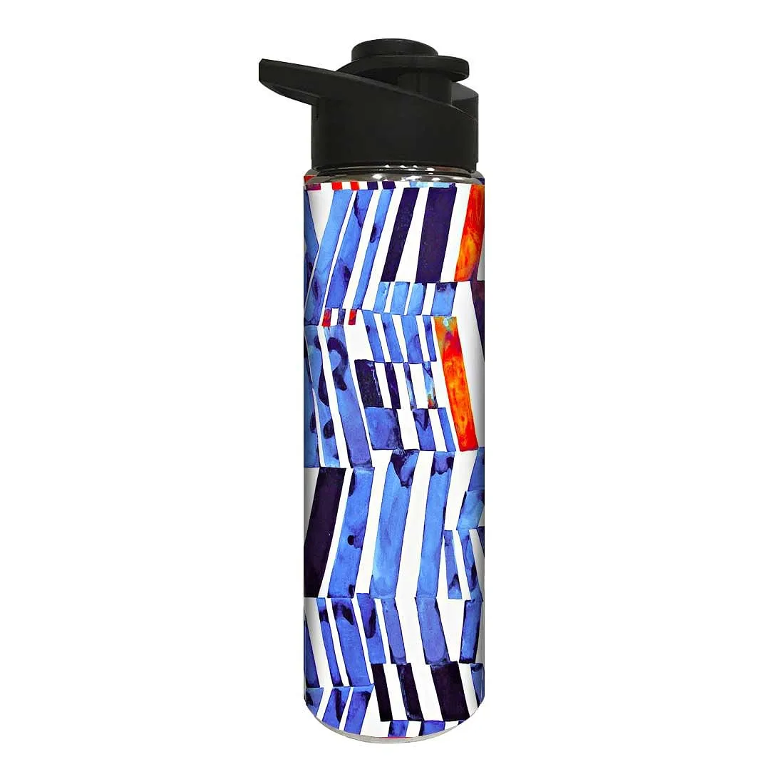 Designer Stainless Steel Sipper Bottle -  Blue Lines