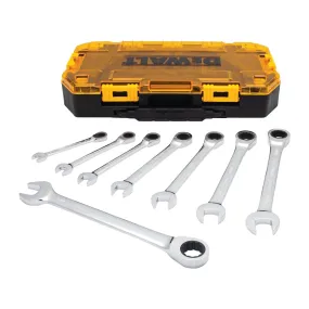 DeWALT DWMT74733 Wrench Set, 8-Piece, Polished Chrome, Specifications: SAE Measurement :SET: QUANTITY: 1